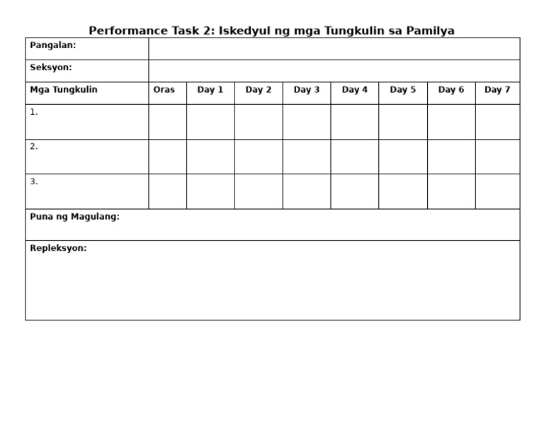 Performance Task 2 Template | PDF