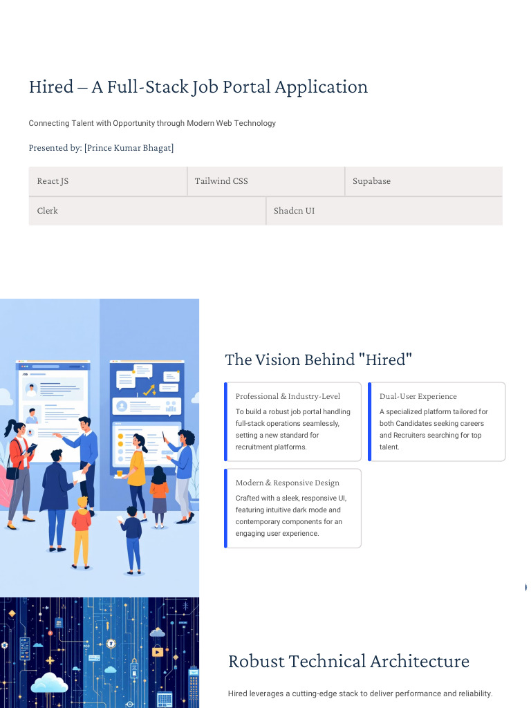 Hired A Full Stack Job Portal Application | PDF | User Interface ...