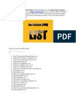 List of 100 Do-Follow Blogs With High PageRank