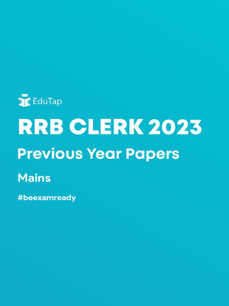 RRB Clerk Mains 2023 Memory Based Paper Free Book | PDF | Reason ...