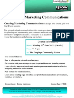 Creating Marketing Communications Leaflet