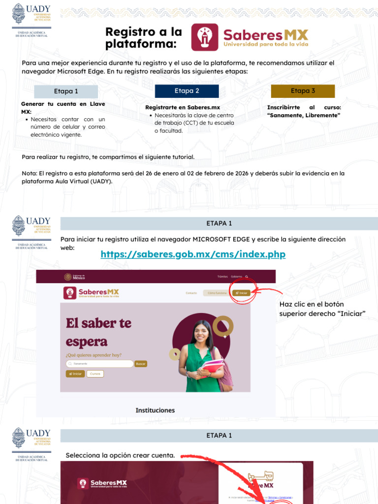 Tutorial - Saberes MX | PDF | Software | Internet