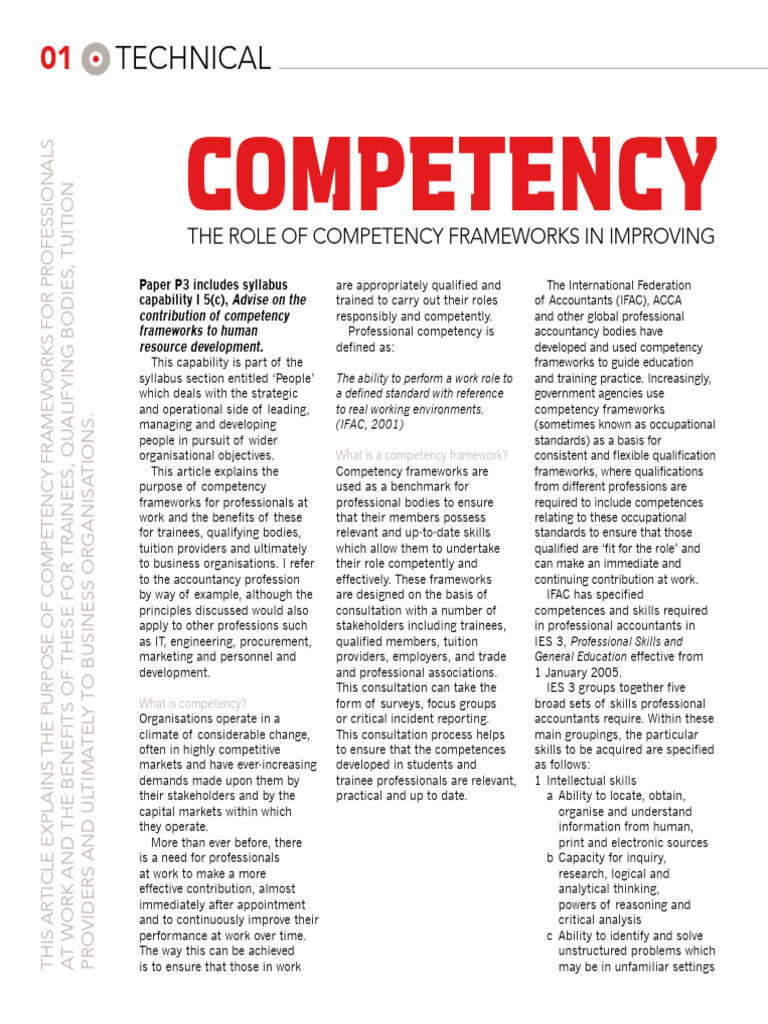 Competency: Technical | PDF | Employment | Critical Thinking