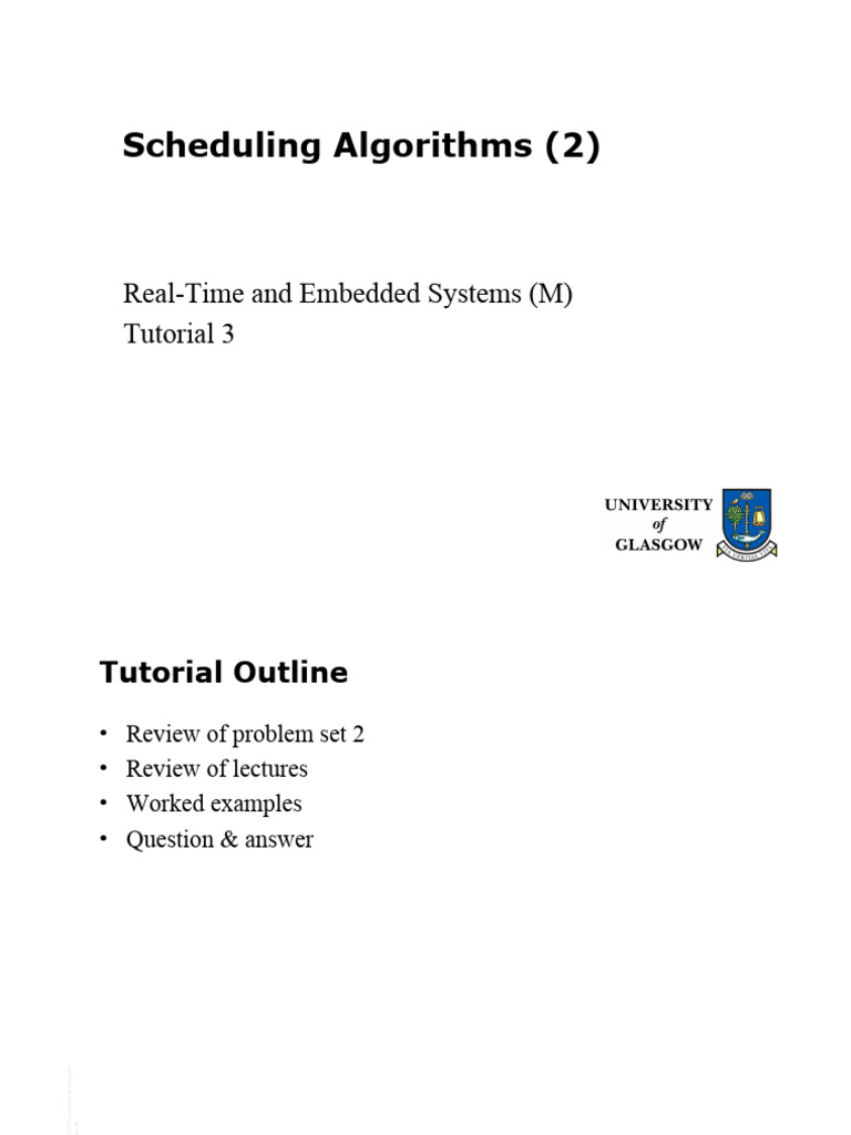 Tutorial03: Overview of Real-Time Scheduling | PDF | Algorithms ...