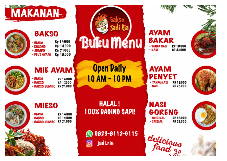 Jadi Ria Menu - PSD | PDF