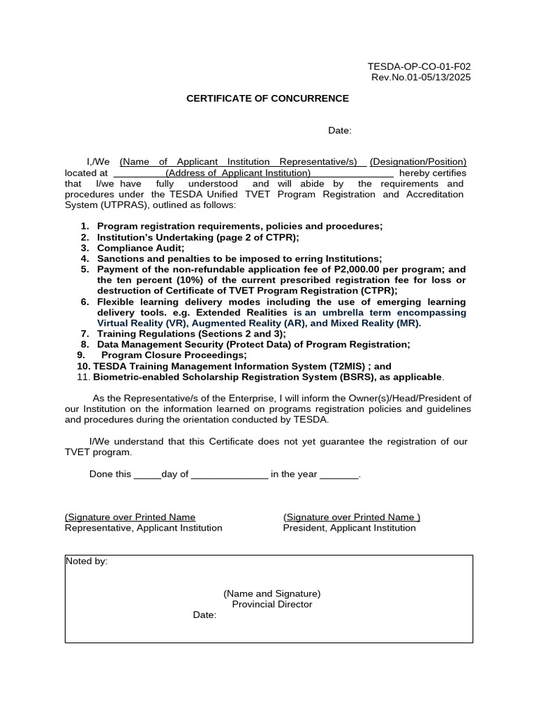 Certificate of Concurence | PDF