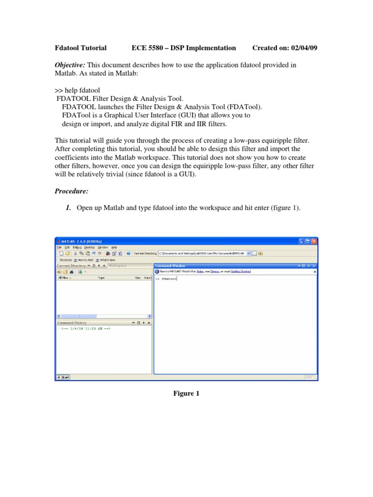 Fdatool Tutorial | Download Free PDF | Low Pass Filter | Digital Signal ...