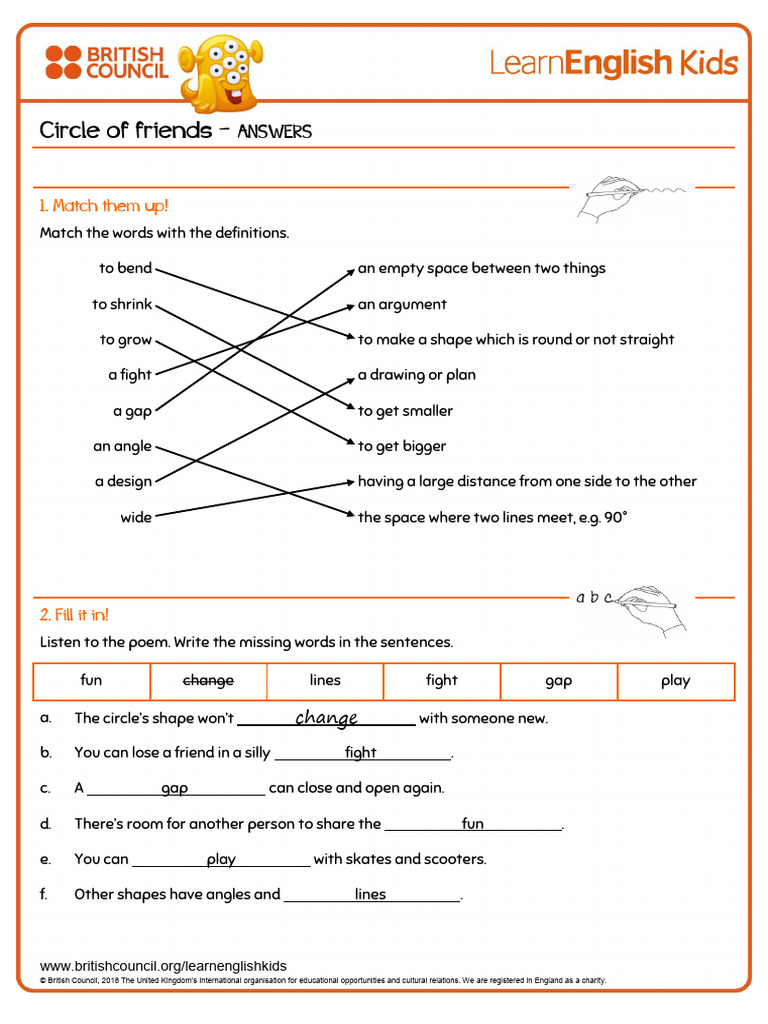 Poems Circle of Friends Answers | PDF
