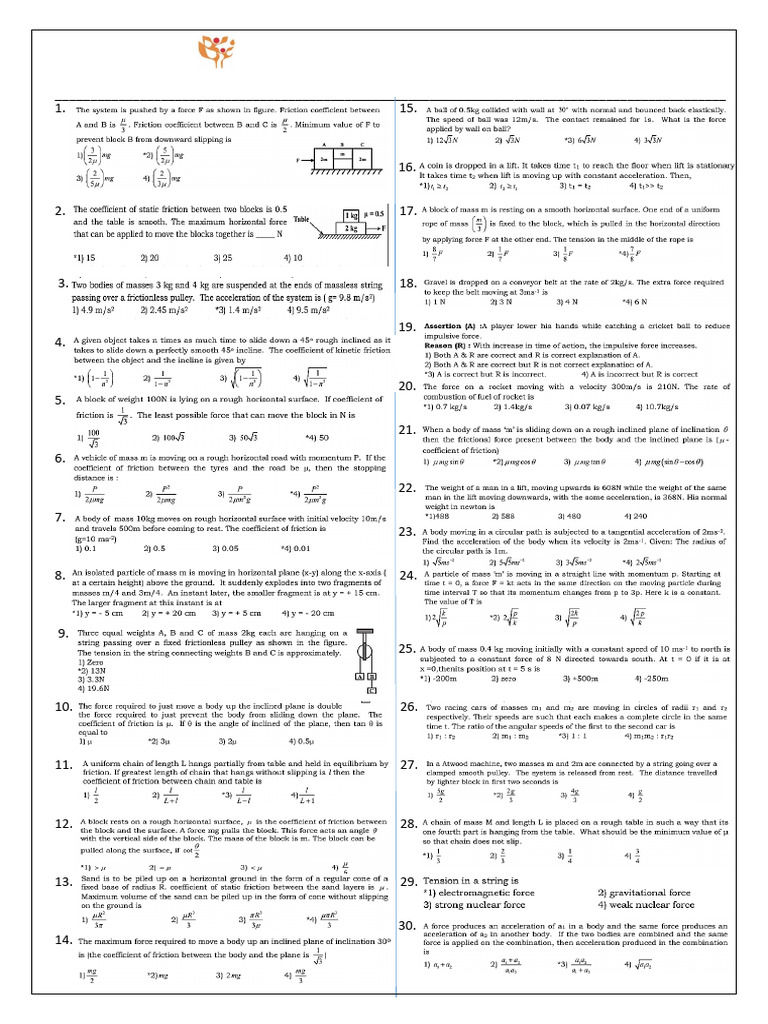 Grade LT Physics Worksheet - 33 (Track 2) PDF | PDF