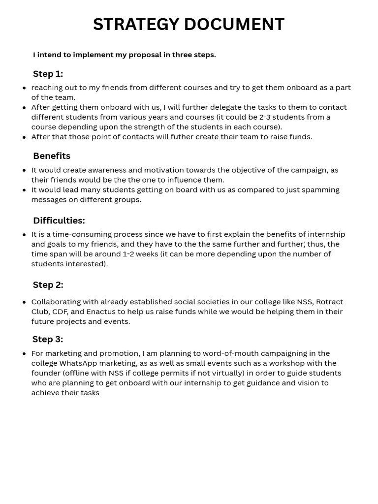 Strategy Document | PDF