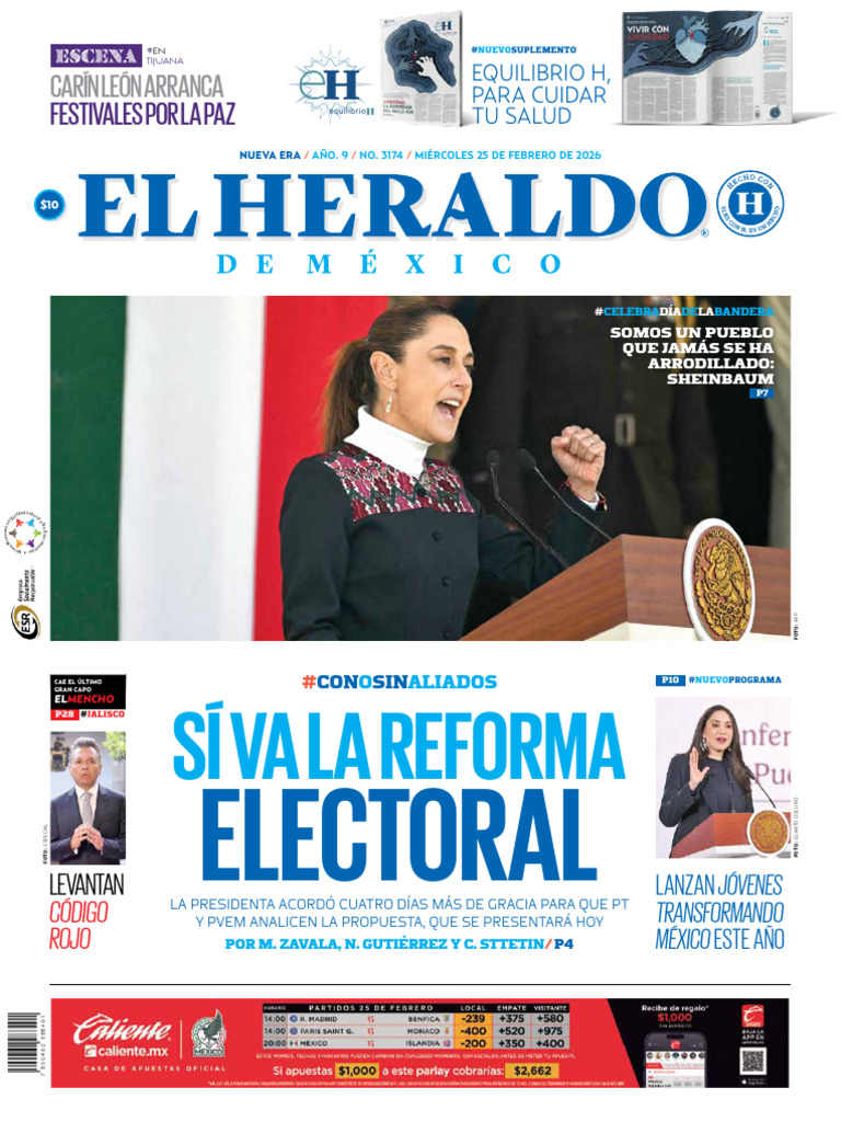 El Heraldo de México-25-02-2026 | PDF | México | Politica de mexico