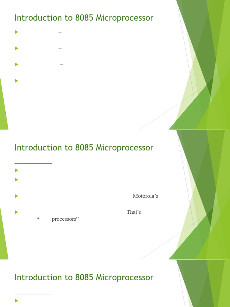 8085 MP Introduction | PDF | Central Processing Unit | Microprocessor