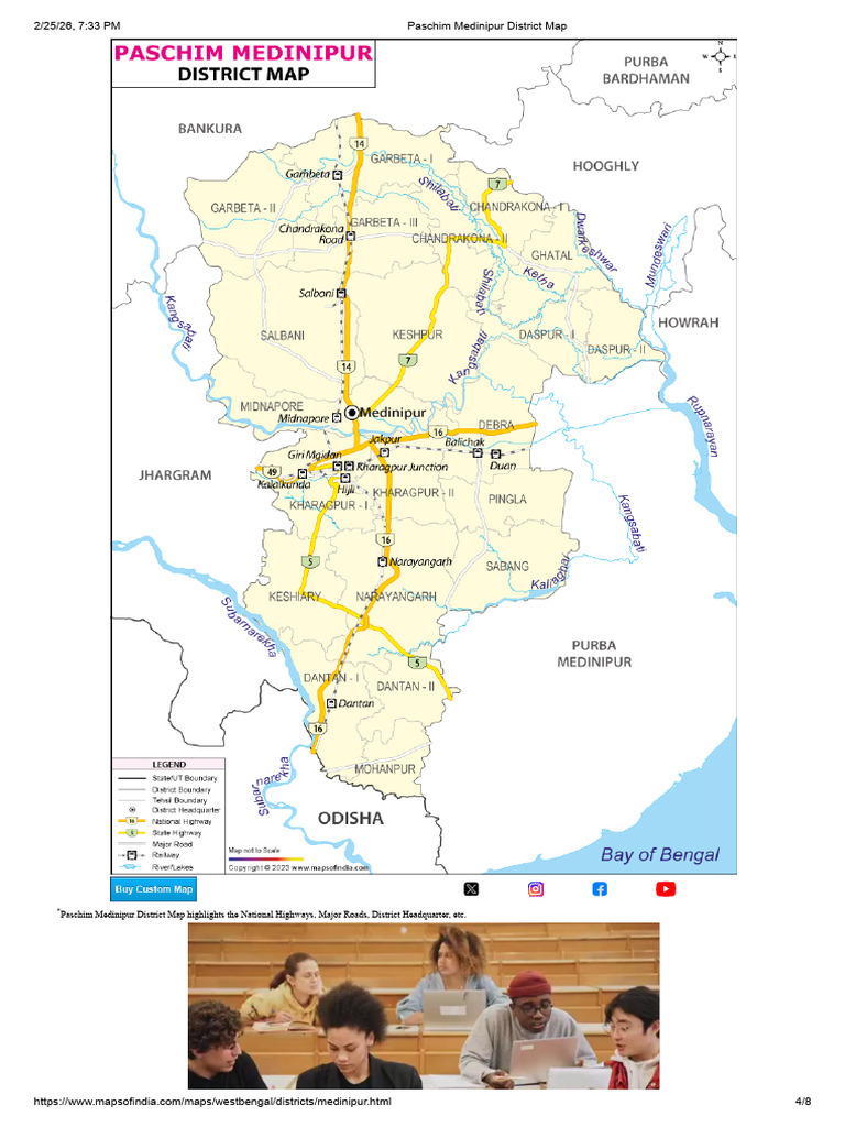 Paschim Medinipur District Map | PDF