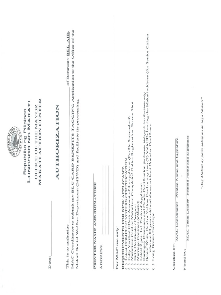 Application For Blue Card Membership | PDF