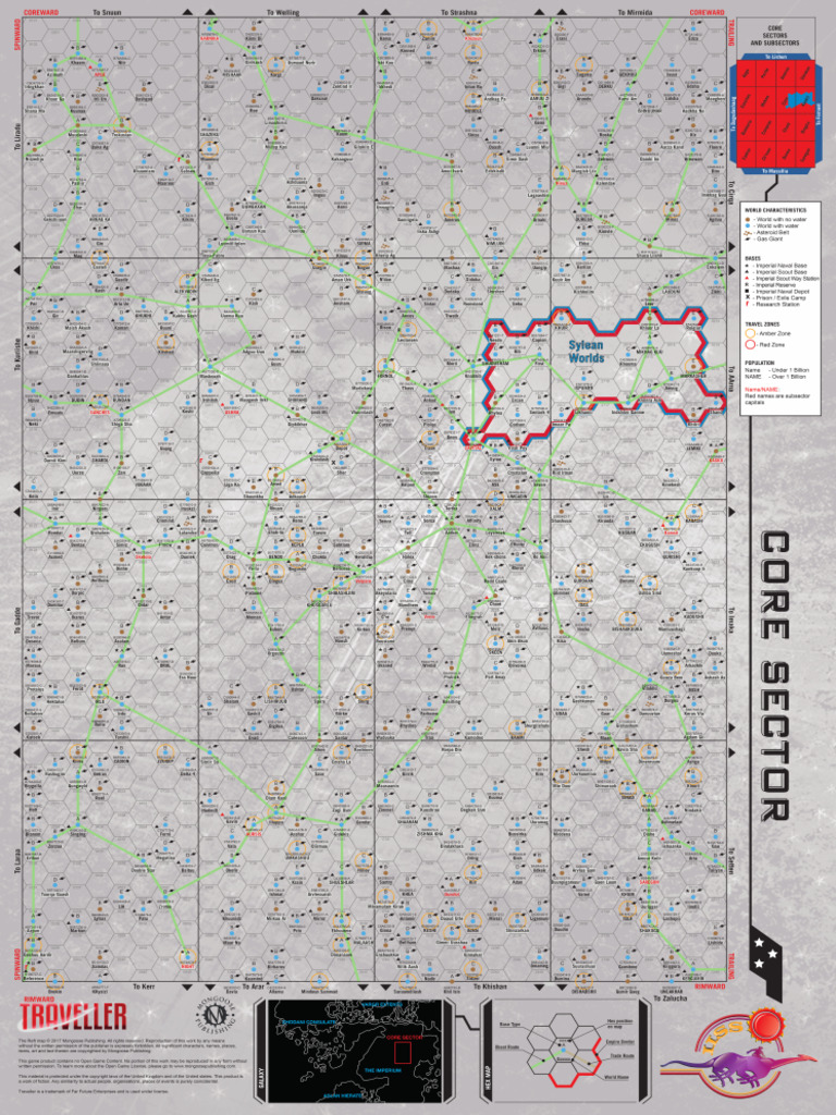 The Third Imperium Core Sector Map | PDF