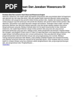 Download Contoh Pertanyaan Dan Jawaban Wawancara Di Lingkungan Hidup by Toto Sunandar SN100412720 doc pdf