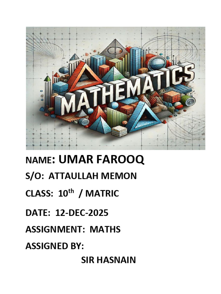 Mathematics Print Final Last Umar | PDF | Mechanics