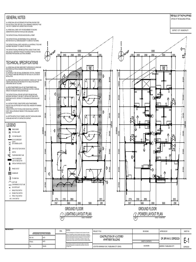 Apartment - ELECTRICAL-E1 | PDF | Electrical Wiring | Building Engineering