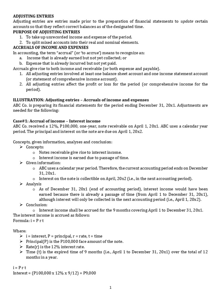 Chapter 8 Adjusting Entries | PDF | Debits And Credits | Accrual
