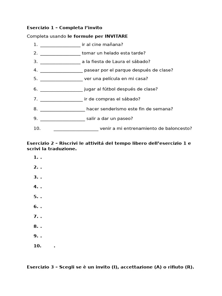 Invitar Aceptar Rechazar Segundo A | PDF