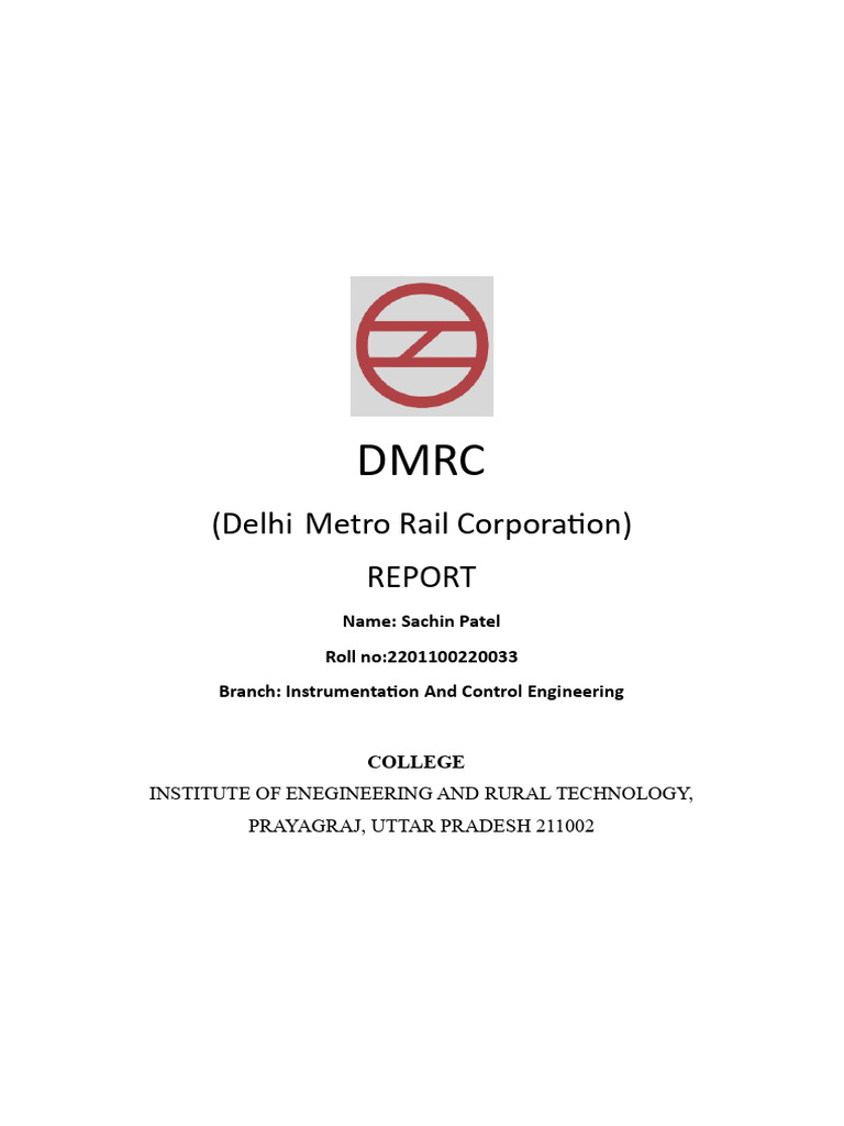 Sachin DMRC Report 2025 2 Final Report23 | PDF | Elevator | Escalator