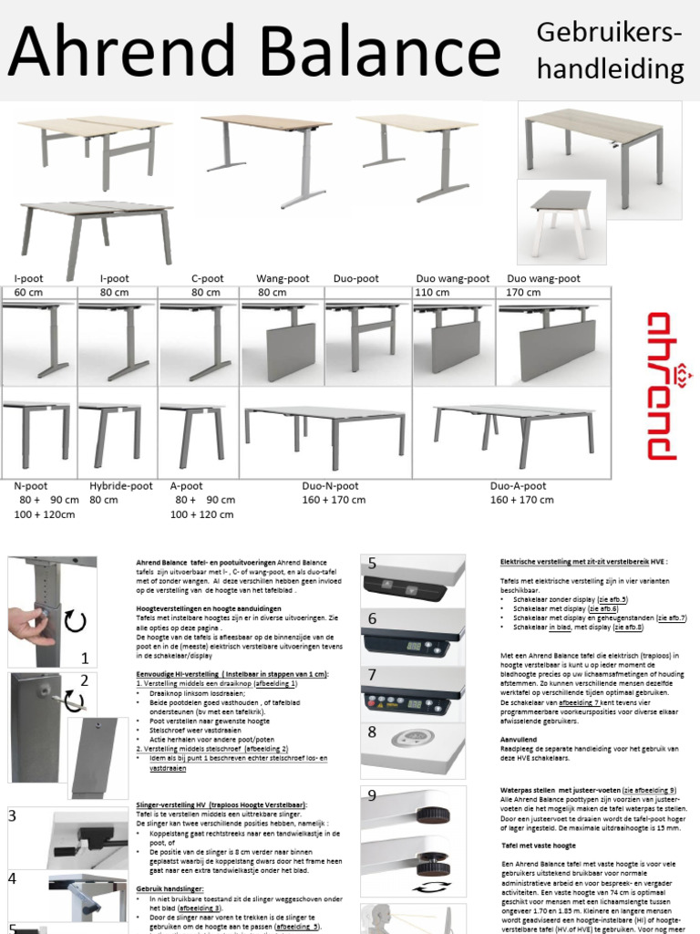 Ahrend Balance Home Zit Sta | PDF
