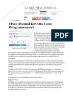 Fixes Abound For SBA Loan Programs