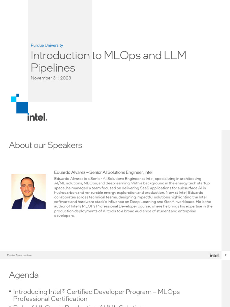 Introduction To MLOps and LLM Pipelines | PDF | Artificial Intelligence ...