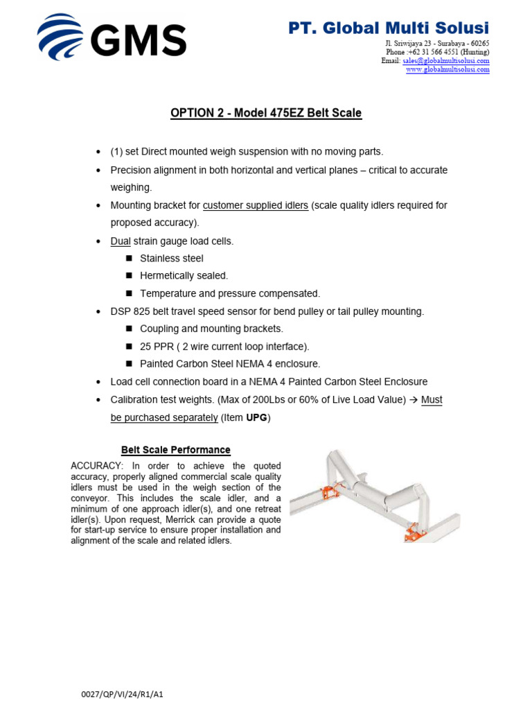 Catalog - Belt Scale Merrick | PDF | Electrical Engineering | Computing