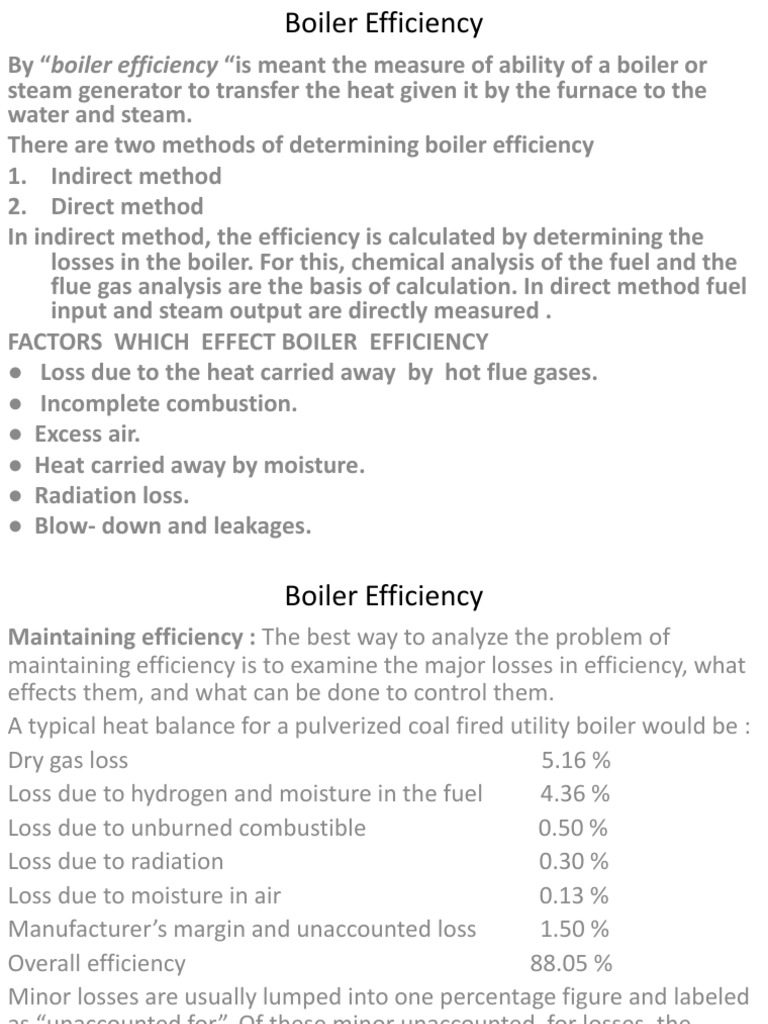 Boiler Efficiency | PDF | Boiler | Combustion