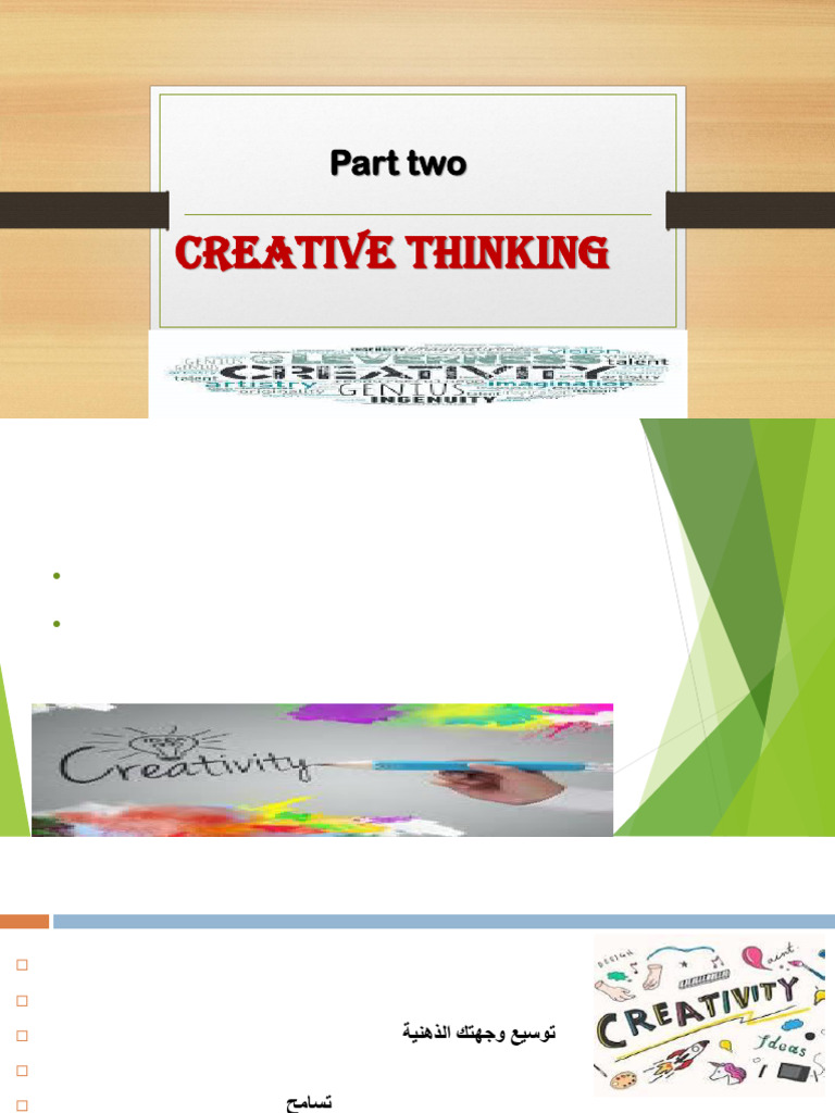 Part (2) Creative Thinking Lec | PDF | Creativity | Cognition