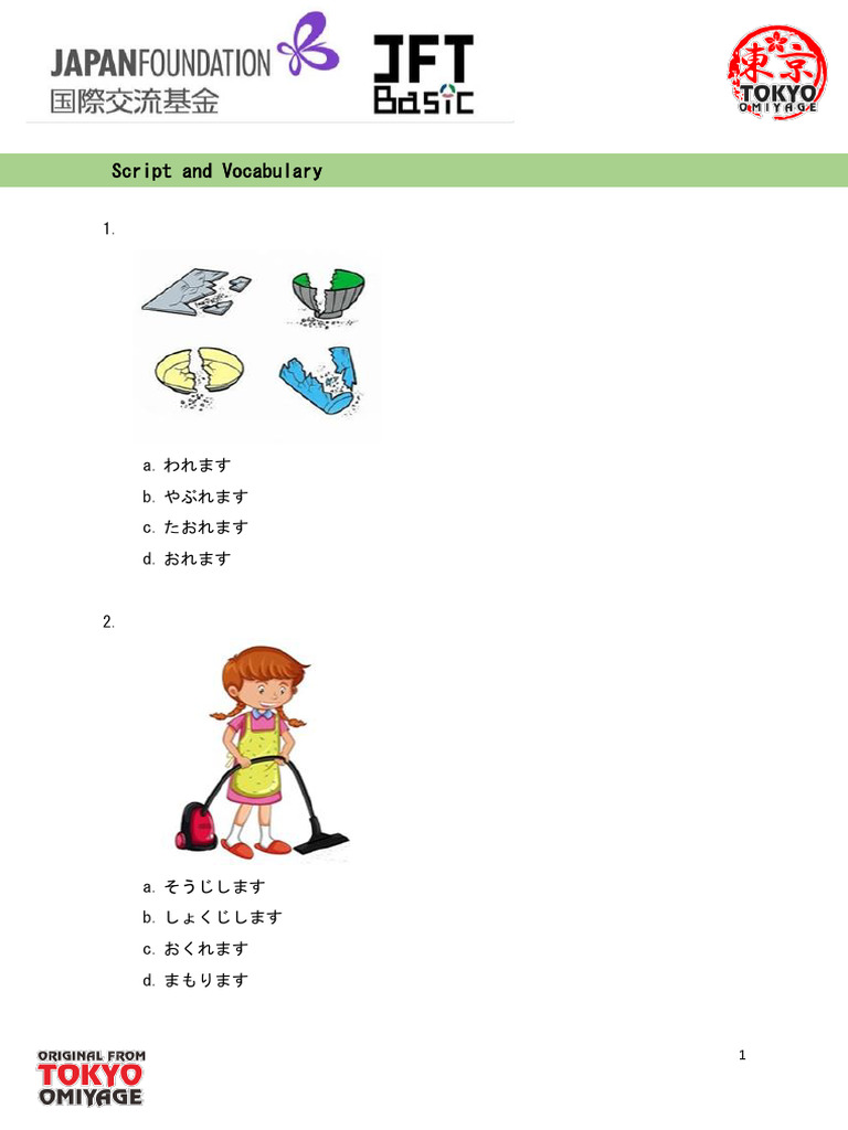 Soal JFT Basic Level Dasar 10 | PDF