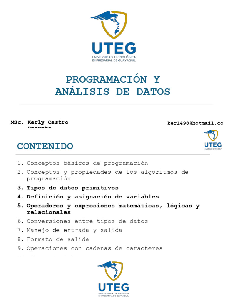 UNIDAD I Clase 2 | PDF | Tipo de datos | Python (lenguaje de programación)