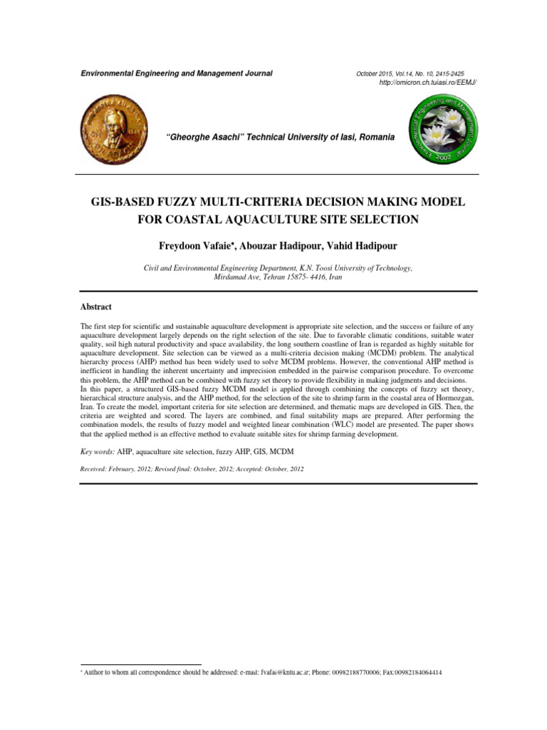 Gis Based Fuzzy Multi Criteria Decision | PDF | Applied Mathematics