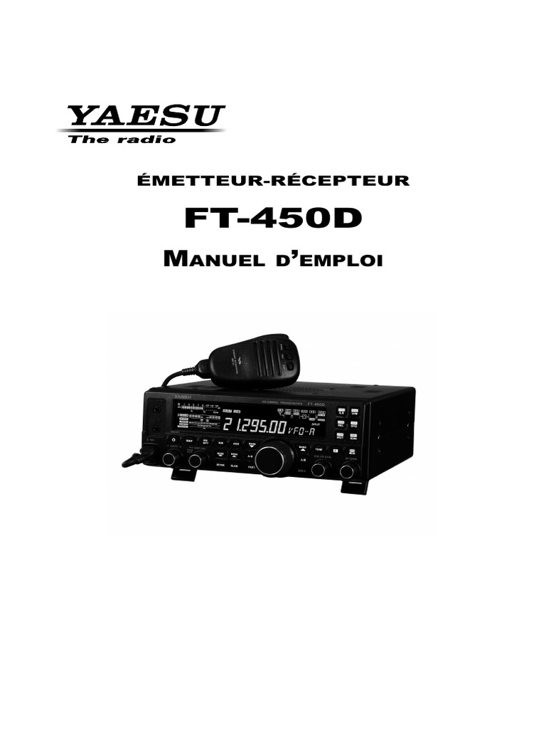 FT 450D Francais | PDF | Antenne (Radio) | Câble coaxial