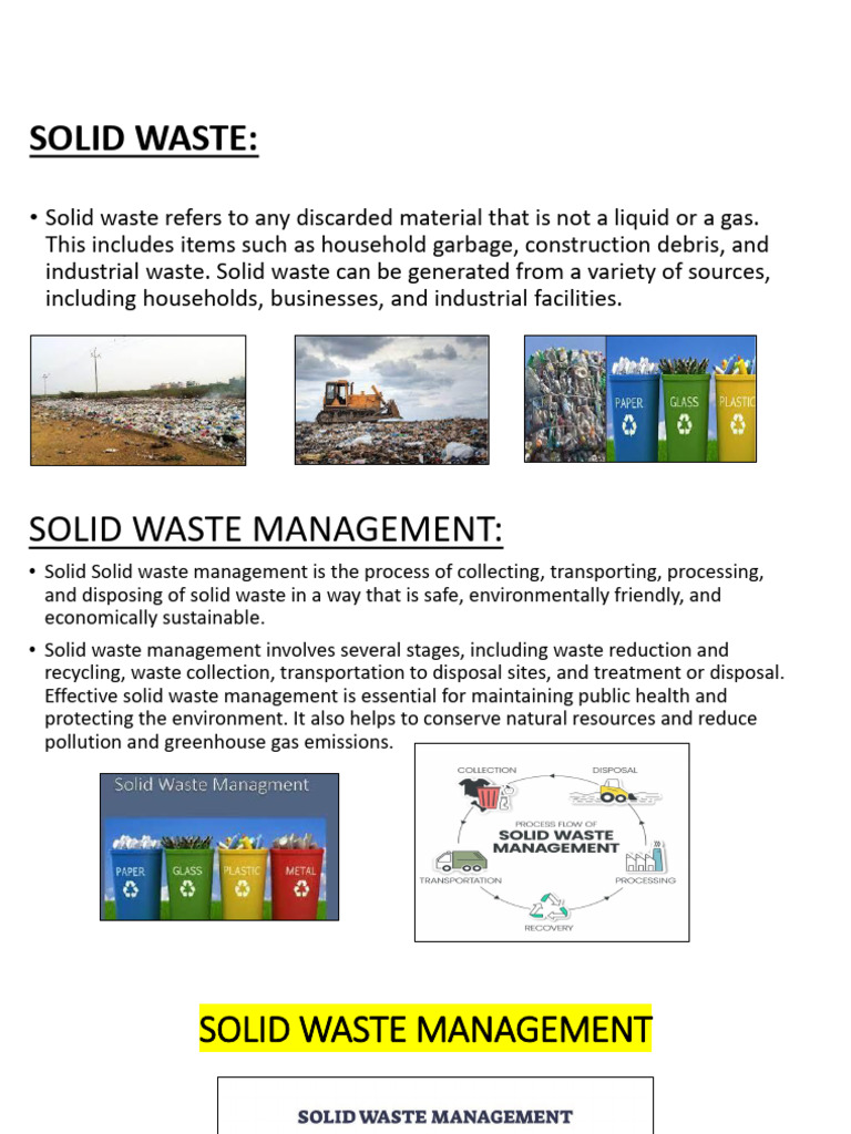 (Lec 4 and Lec 5) Solid Waste Properties | PDF | Waste | Waste Management