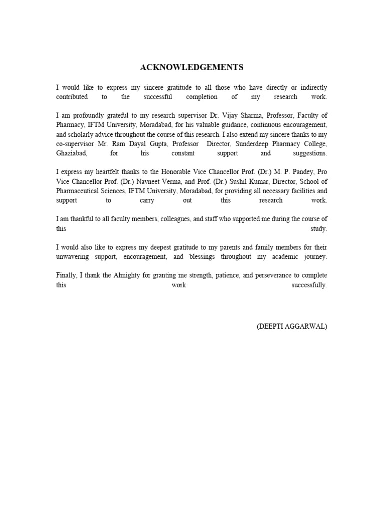 Acknowledgement As Per Guidelines | PDF