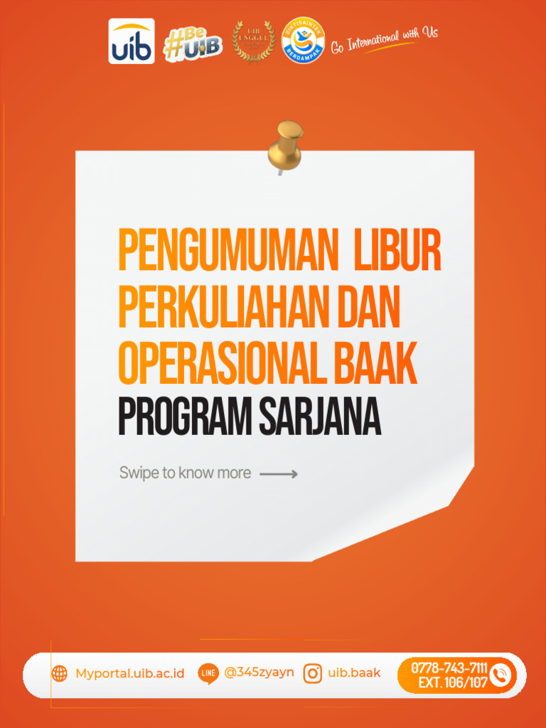 Libur Perkuliahan & Operasional Uib | PDF