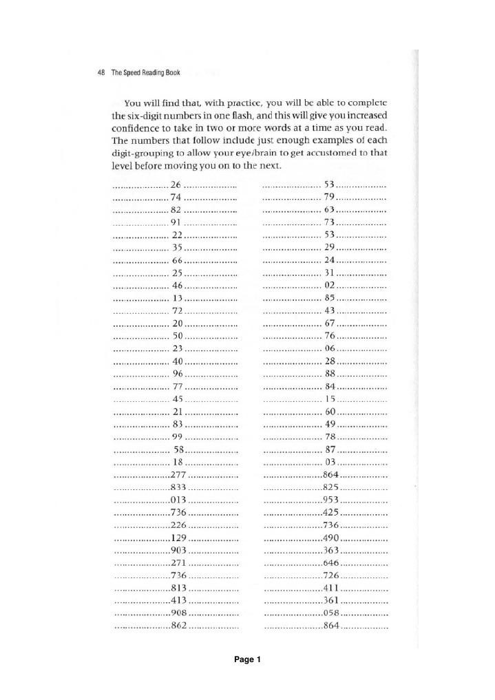 Speed Reading Exercises Guide | PDF | Home & Garden