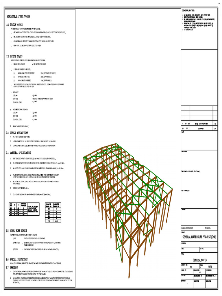 Steel Design Drawings | PDF
