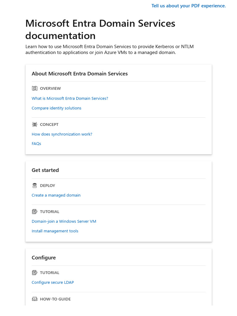 Entra Identity Domain Services | PDF | Active Directory | Domain Name ...