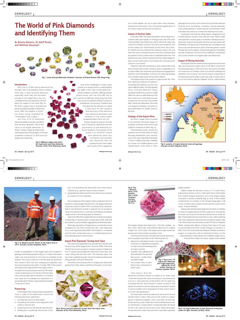 InColour Magazine ICA 32 41 Pink Diamonds Gemology | PDF | Diamond ...