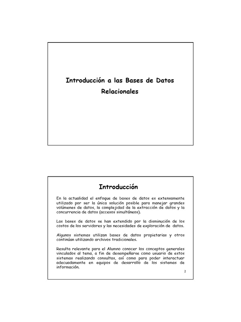 Tema 4 - Introduccion A Las Bases de Datos Relacionales | PDF | Bases ...
