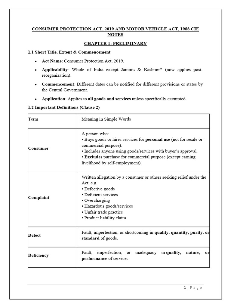 CIE Notes | PDF | Consumer Protection | False Advertising
