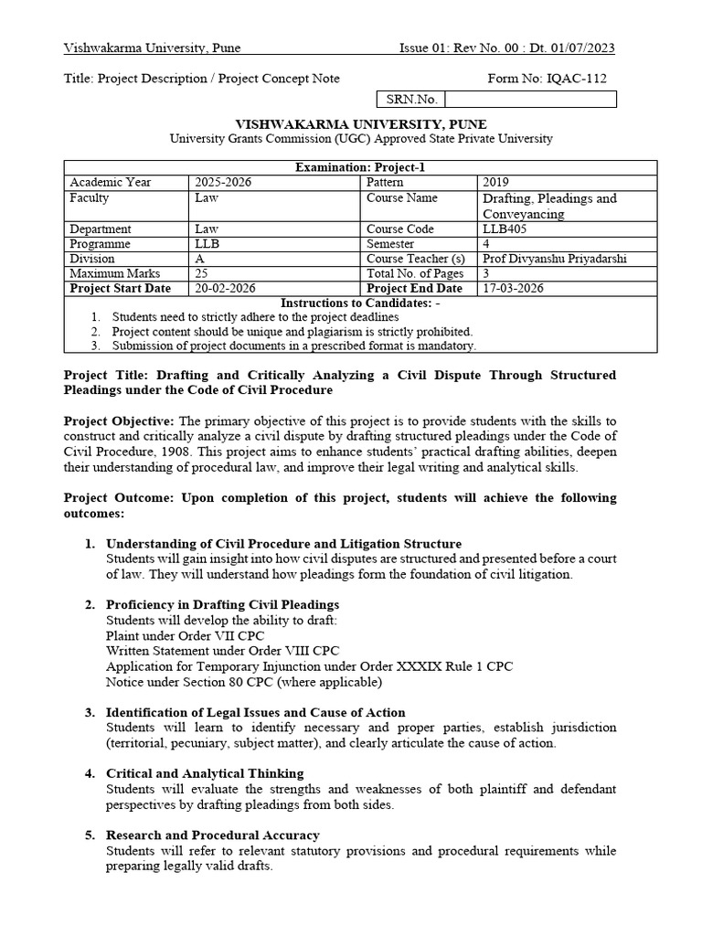 112-Project Description - Issue 01 Rev No. 00 Dt. 01072023 Project 1-2 ...