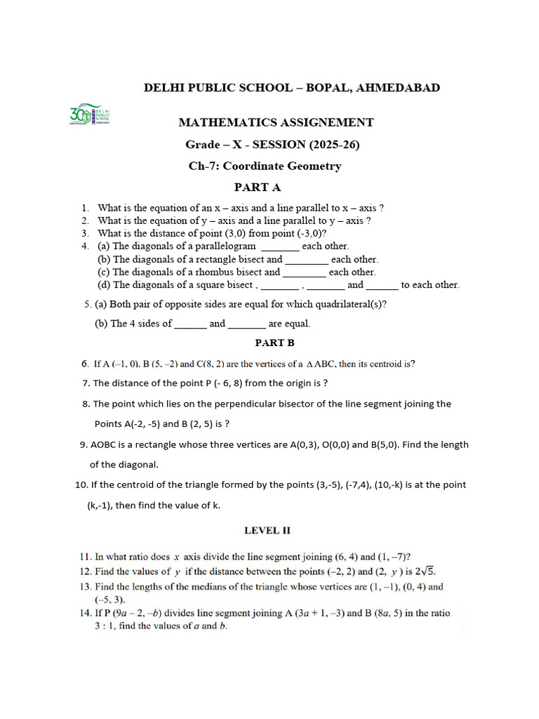 CH 7 Coordinate Geometry | PDF