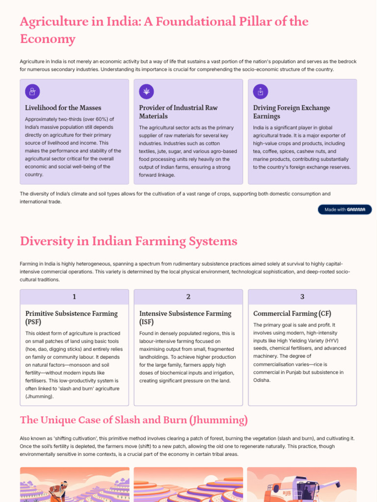 Agriculture in India A Foundational Pillar of The Economy | PDF ...