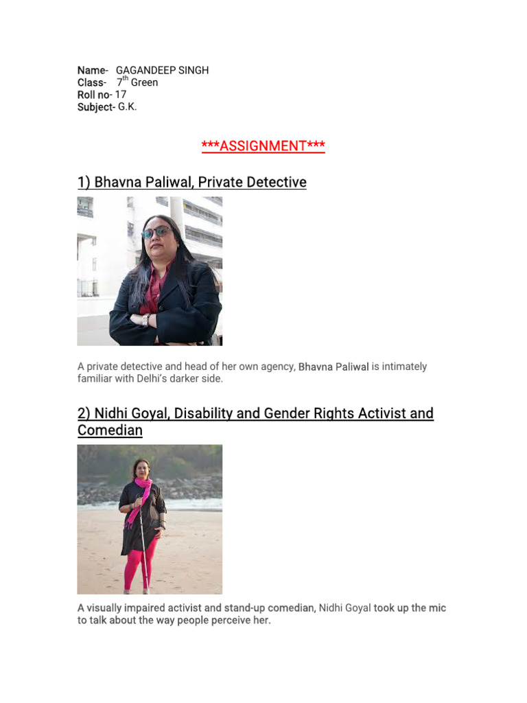 G.K. Assignment | PDF