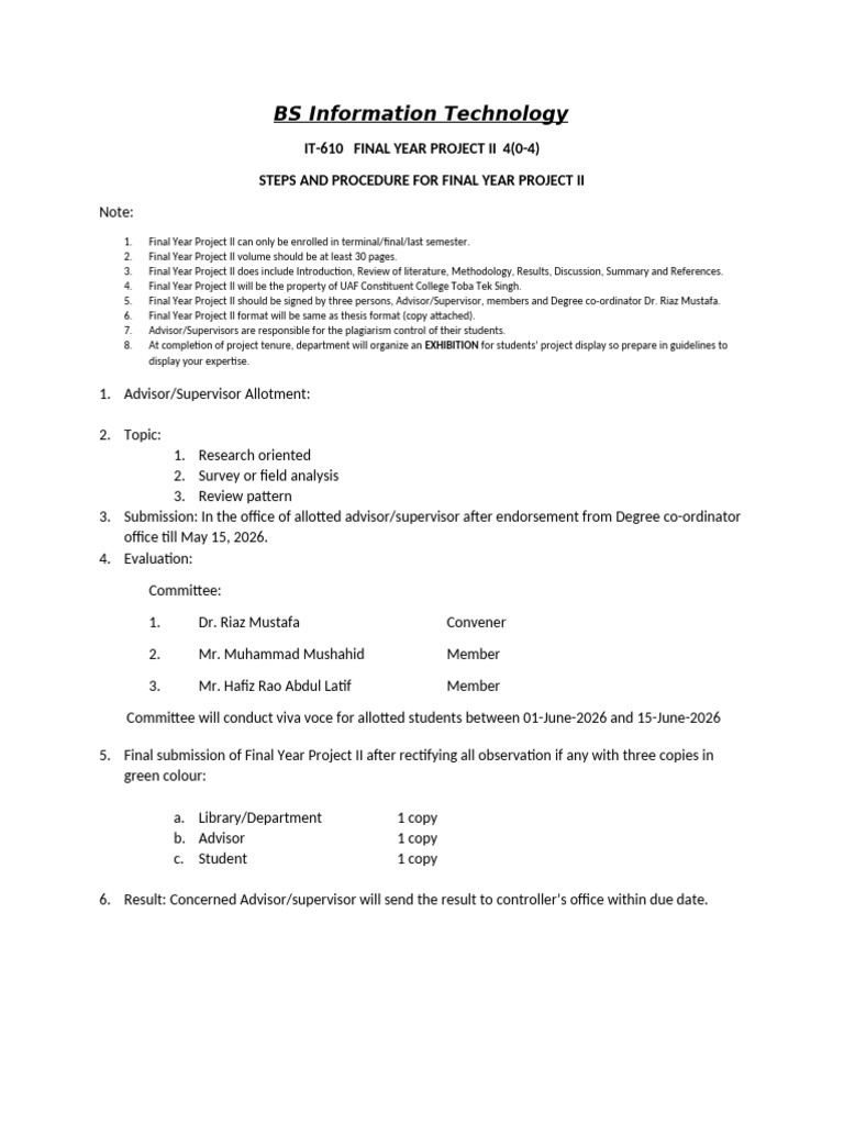 Final Year Project Protocol | PDF