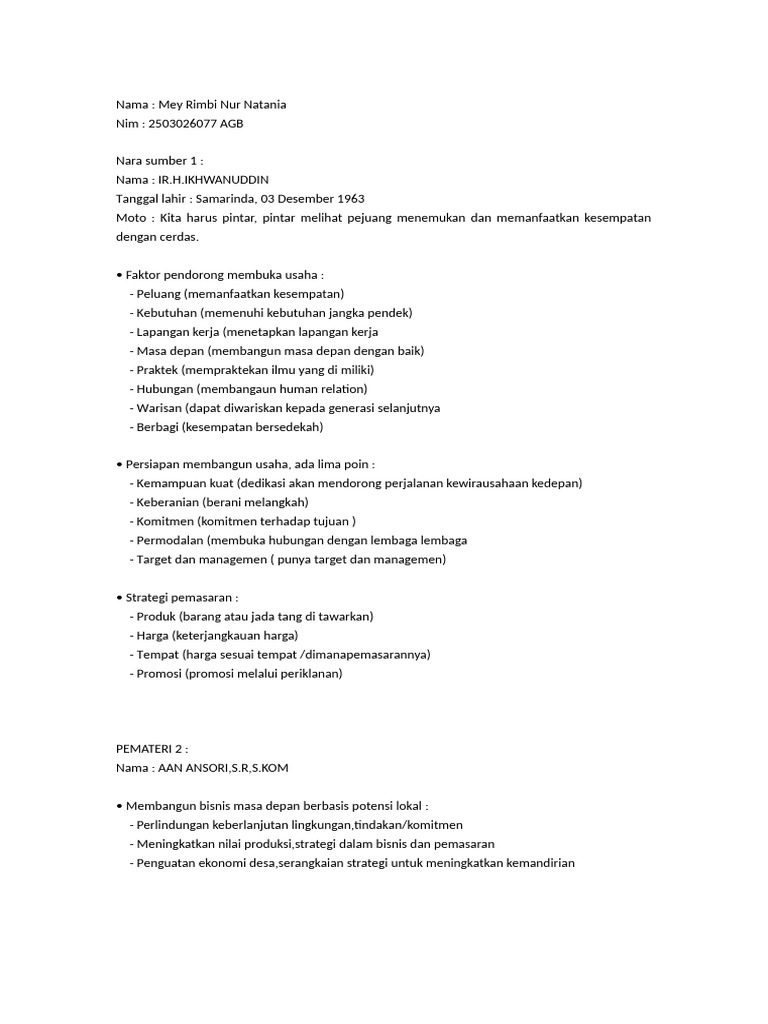 Nama Mey Rimbi | PDF
